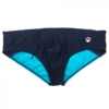 Prowler Swim Briefs Navy & Aqua front