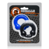 ULTRABALLS 2 Pack Cockrings by Oxballs Blue Black