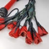 Leather Rose Flogger red 003