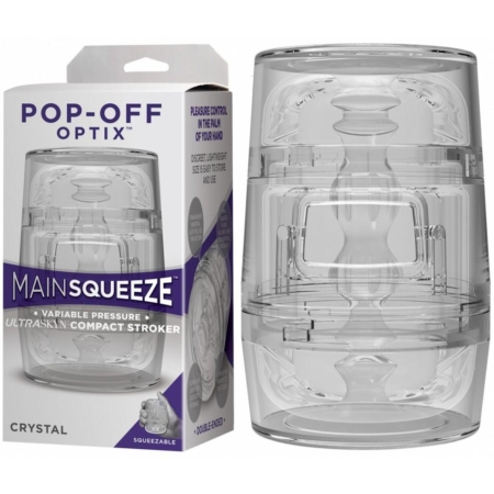 Main Squeeze Pop Off Ultraskyn Compact Masturbator Clear